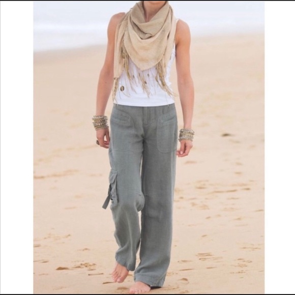 Soft Surroundings Pants - SOLD SOFT SURROUNDINGS WEEKEND LINEN PANTS CARGO